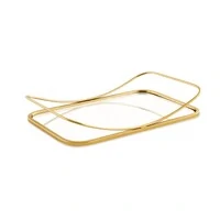 Bandeja em Metal Dourado com Espelho G