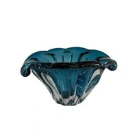 Centro de Mesa em Vidro Estilo Murano Azul