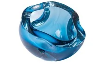 Vaso Decorativo em Vidro Azul Estilo Murano