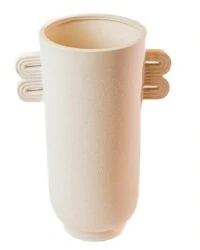 Vaso Decorativo com Alças em Cerâmica Off White