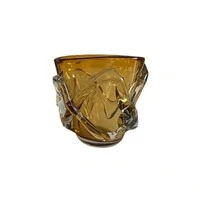 Vaso Decorativo em Vidro Estilo Murano Âmbar