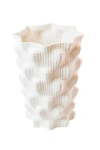 Vaso Decorativo em Cerâmica 3D Branco