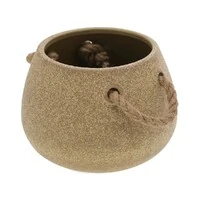 Vaso Decorativo em Cerâmica com Alça em Corda