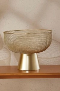 Centro de Mesa em Metal Dourado