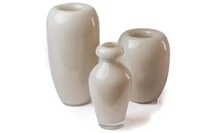 Vaso Decorativo em Vidro Cinza Claro