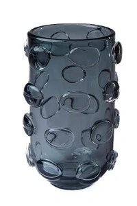 Vaso Decorativo Cinza Estilo Murano