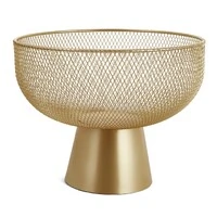 Centro de Mesa em Metal Dourado