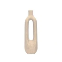 Vaso Decorativo em Cerâmica Off-White – Vazado