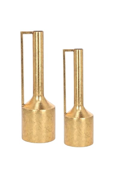 FotoVaso Decorativo em Metal Dourado