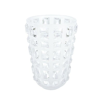 Foto Vaso Decorativo em Vidro Fosco com Pastilhas Translúcidas