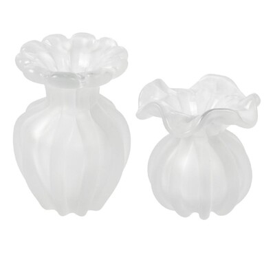 FotoVaso Decorativo Estilo Murano Incolor Fosco