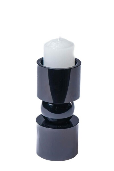 Foto Castiçal Preto em Cristal