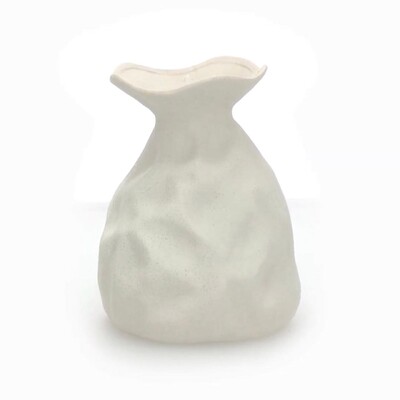 FotoVaso Decorativo em Cerâmica Orgânico Branco