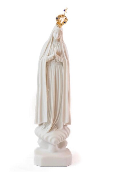 Foto Imagem Nossa Senhora de Fátima com Coroa Ouro 28cm