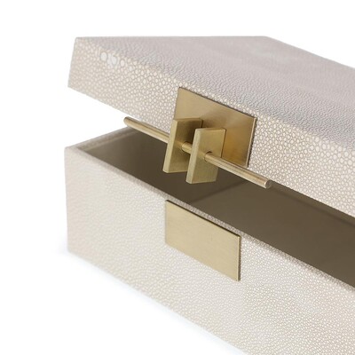 FotoCaixa Decorativa em MDF com Revestimento em PU e Metais Dourados