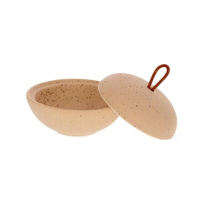 FotoPote Decorativo em Cerâmica com Puxador de Couro