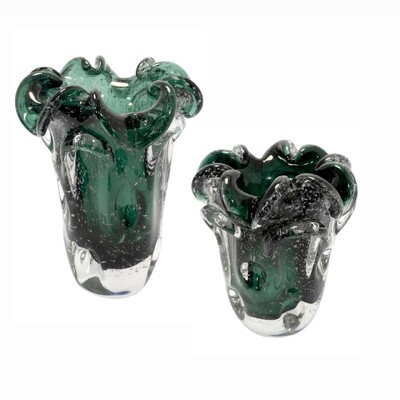 FotoVaso Decorativo Estilo Murano Verde