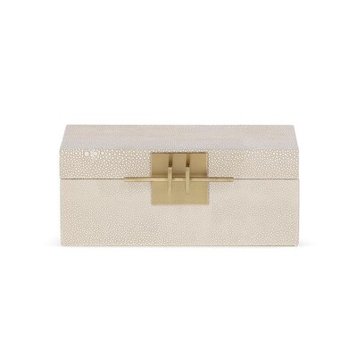 Foto Caixa Decorativa em MDF com Revestimento em PU e Metais Dourados