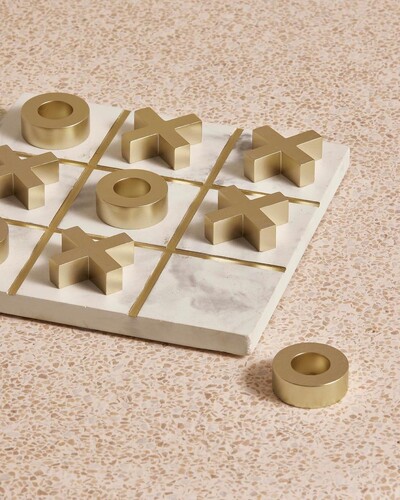 Foto Jogo da Velha Decorativo em Cimento e Polirresina