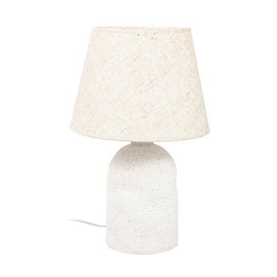 Foto Abajur com Base em Cerâmica e Cúpula de Linho