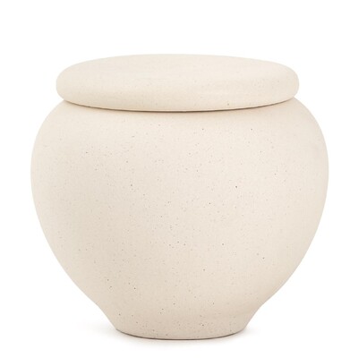 Foto Pote Decorativo em Cerâmica Off White