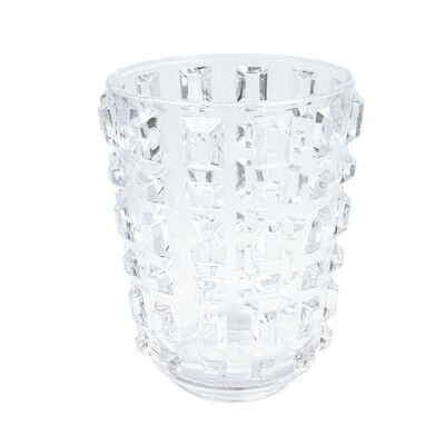 Foto Vaso Decorativo em Vidro Fosco com Pastilhas Translúcidas