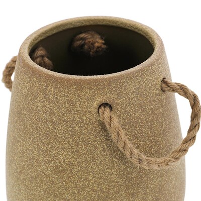 FotoVaso Decorativo em Cerâmica com Alça em Corda