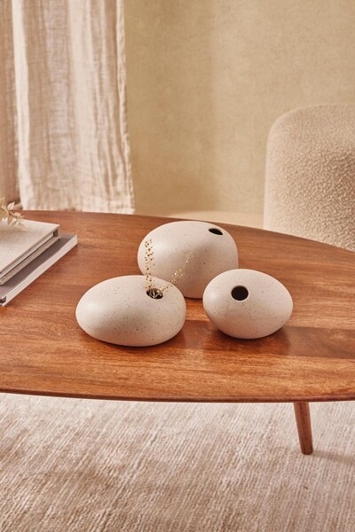 Foto Trio de Vasos Decorativos em Cerâmica