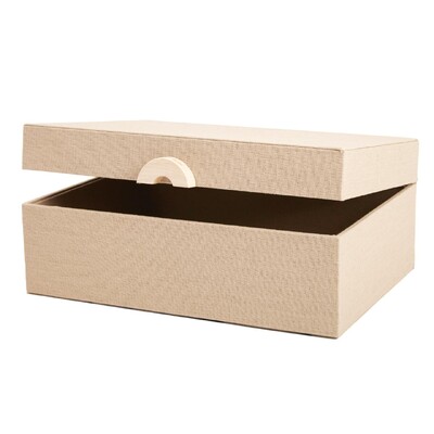 FotoCaixa Decorativa em MDF com Revestimento em Linho