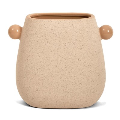 Foto Vaso Decorativo Bege em Cerâmica