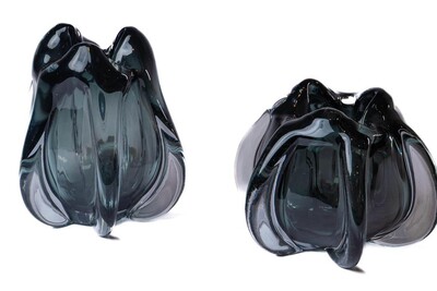 FotoVaso Decorativo Estilo Murano Fumê