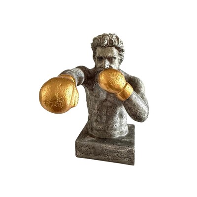 FotoEscultura Decorativa Lutador de Boxe