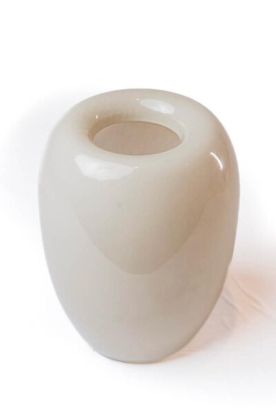 Foto Vaso Decorativo em Vidro Cinza Claro