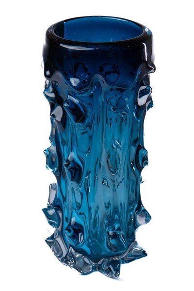 Foto Vaso Decorativo Azul Estilo Murano