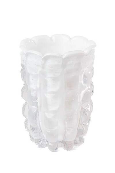Foto Vaso Decorativo Branco Estilo Murano