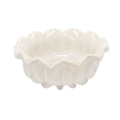 Foto Centro de Mesa Decorativo em Vidro Estilo Murano Bege