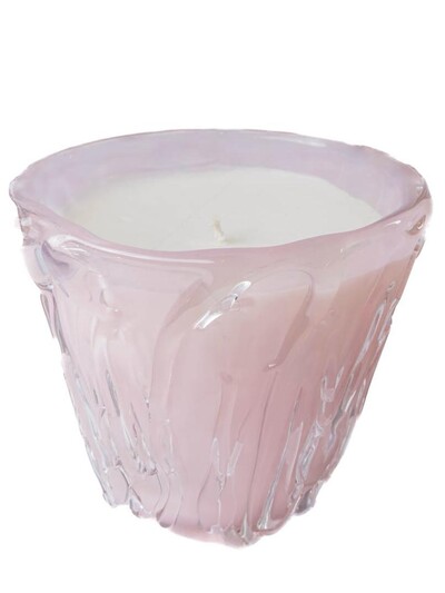 Foto Vela Aromática em Cristal Murano Rosa