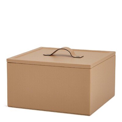 Foto Caixa Decorativa em MDF com Acabamento em PU Bege Escuro