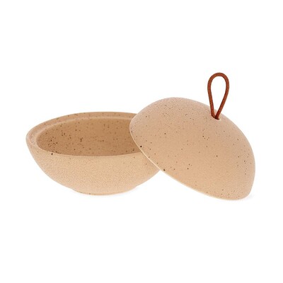 FotoPote Decorativo em Cerâmica com Puxador de Couro