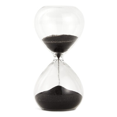 FotoKit Mini Ampulhetas em Vidro com Areia Preta – 3 Peças