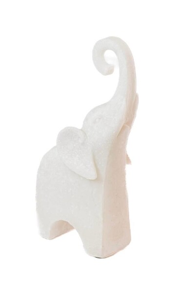 Foto Escultura Decorativa Elefante Mármore Branco