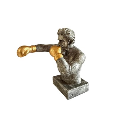 Foto Escultura Decorativa Lutador de Boxe