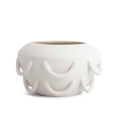 FotoVaso Decorativo Branco em Cerâmica