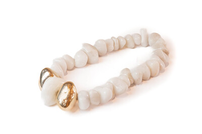 Foto Colar de Mesa Decorativo em Quartzo Branco