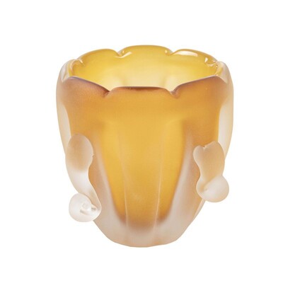 Foto Vaso Decorativo Estilo Murano Âmbar Fosco
