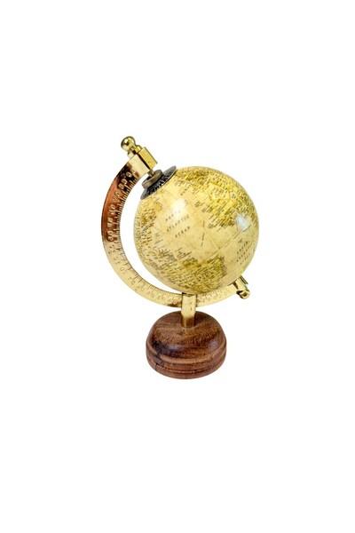 Foto Globo Terrestre com Base em Madeira