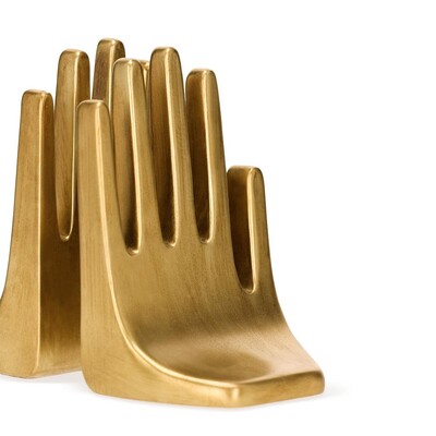 FotoAparador de Livros Mãos Unidas em Polirresina