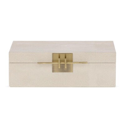 Foto Caixa Decorativa em MDF com Revestimento em PU e Metais Dourados