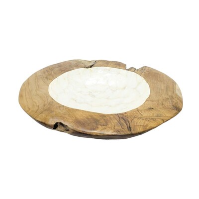 Foto Centro de Mesa em Madeira com Madre-Pérola