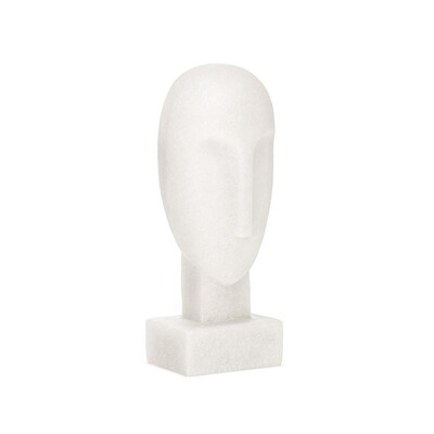 Foto Escultura Face em Polirresina Branca